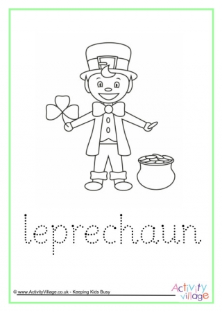 Leprechaun Handwriting Worksheet