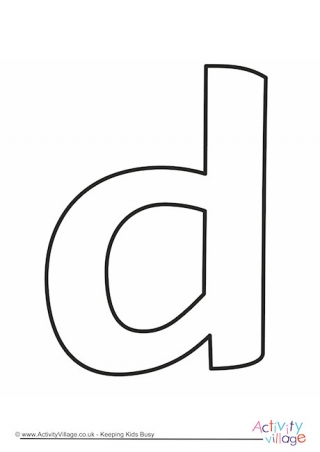Download Outline Alphabet D