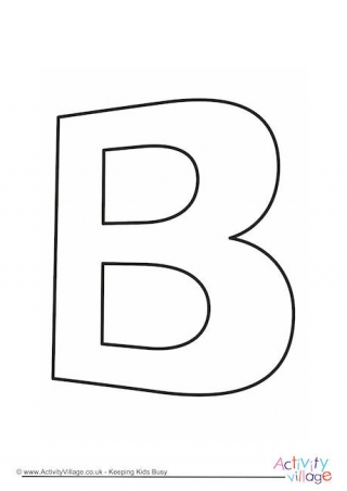 Outline Alphabet B