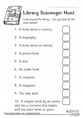 Library Scavenger Hunt