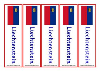 Download Liechtenstein Flag Printables