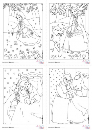 coloring pages little red riding hood