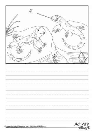 Lizards Scene Story Paper