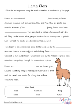 Llama Cloze