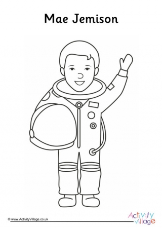 Mae Jemison Colouring Page