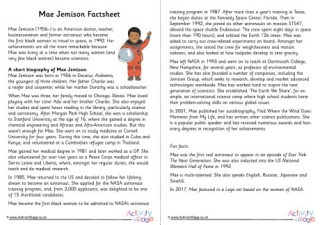 Mae Jemison Factsheet