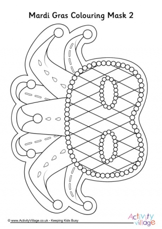 mardi gras colouring pages