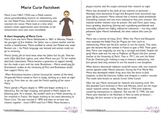 paragraph on marie curie