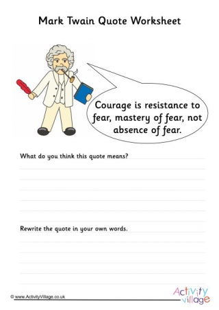 Mark Twain Quote Worksheet 2