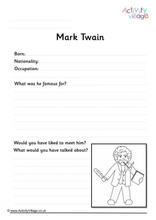 Mark Twain Worksheet