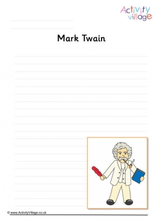 Mark Twain Writing Page