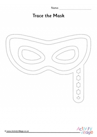 traceable mardi gras mask