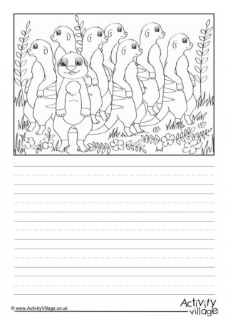 Meerkats Scene Story Paper