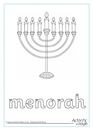 Menorah Finger Tracing