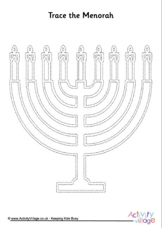 Hanukkah Tracing Pages