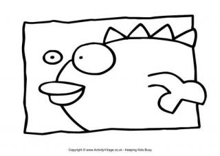 Monster Colouring Page 18