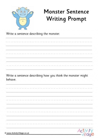 Monster Sentence Writing Prompt