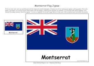 Download Montserrat Flag Colouring Page