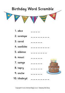 More Birthday Puzzles