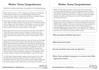 Learn about Mother Teresa