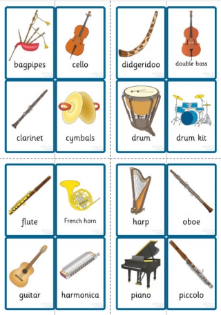 Musical Instrument Flash Cards