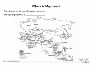 myanmar location