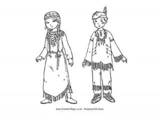 Native American Girl Coloring Page Thanksgiving Coloring Pages For Kids