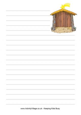 Nativity Stable Writing Paper