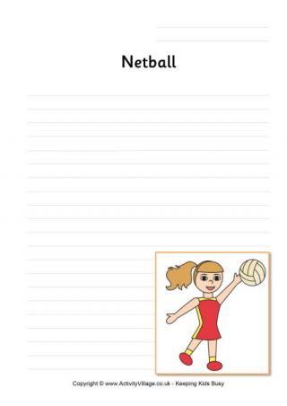 Netball Writing Page