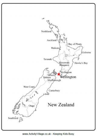 New Zealand Outline Map