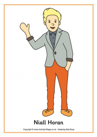 one direction coloring pages niall