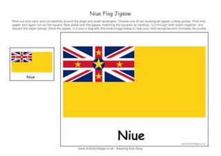 Niue Flag Colouring Page