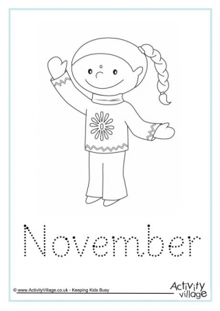 November Word Tracing