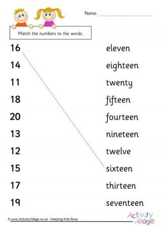 recognising numbers worksheets