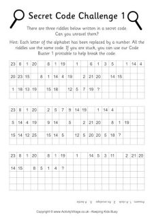 Crack the Code Fall Riddles Secret Code Worksheets ~Digital Download~