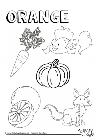 color orange coloring page