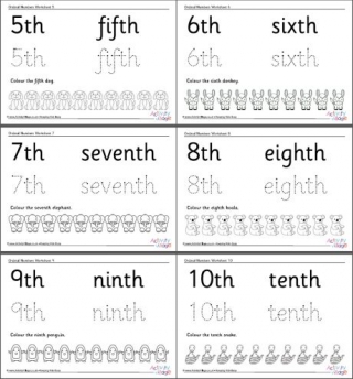 ordinal numbers clipart black and white school