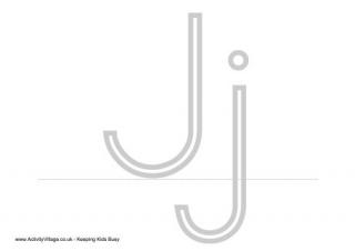 Outline Alphabet J