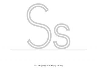 Outline Alphabet S