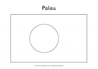 Palau Flag Colouring Page