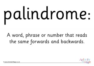 Learning About Palindromes