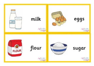 Pancake Day Flash Cards - Small