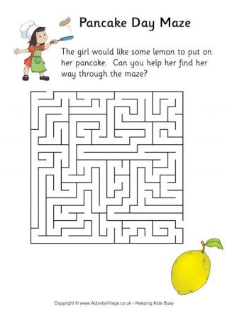 Pancake Day Mazes