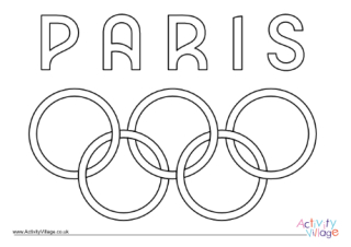 Paris 2024 Colouring Page