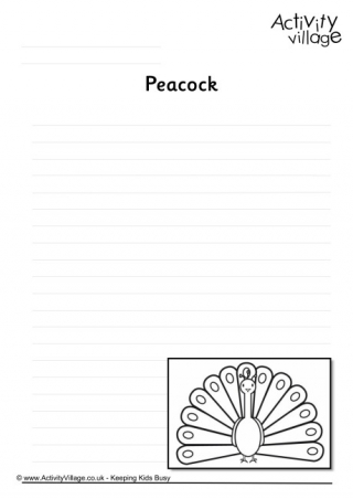 Peacock Writing Page