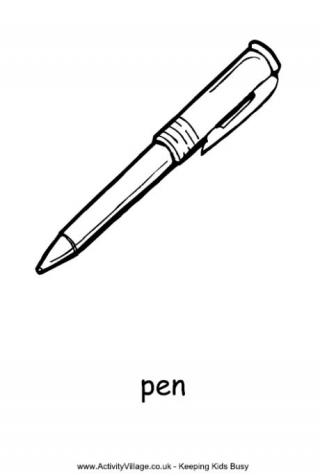 School pen coloring page, classes coloring page for kids, printable free