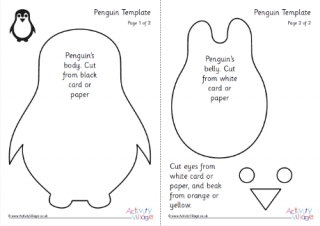 penguin stencil printable