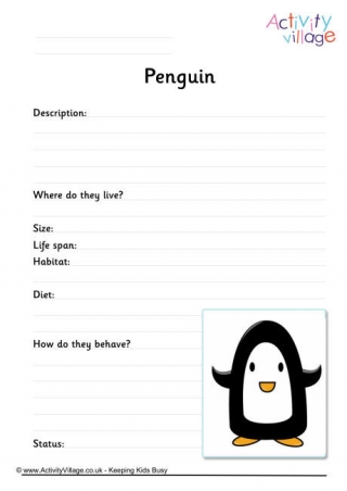 Penguin Worksheet