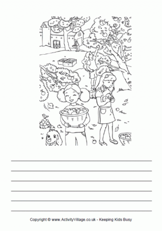 Picking Apples Story Paper