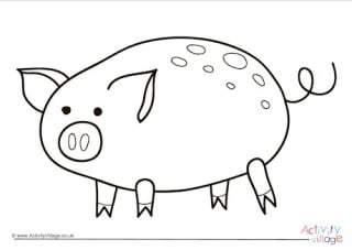 Download Pigs Colouring Page
